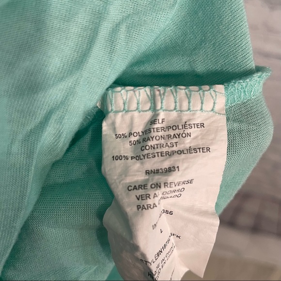 Seafoam Green Blouse Large - Picture 7 of 8